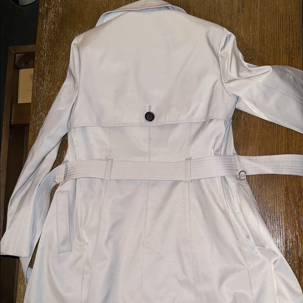 Express Light Gray Trench Coat - Picture 7 of 16